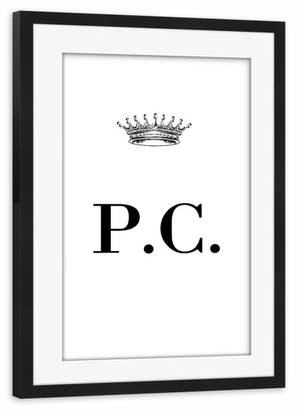 Poster mit Rahmen schwarz "Queen PC" artboxONE - Schwarzweiß,Buchstaben