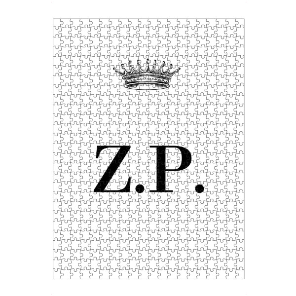 Puzzle Ravensburger "Queen ZP" artboxONE - Schwarzweiß,Buchstaben