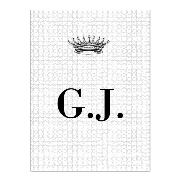 Puzzle Ravensburger "Queen GJ" artboxONE - Schwarzweiß,Buchstaben