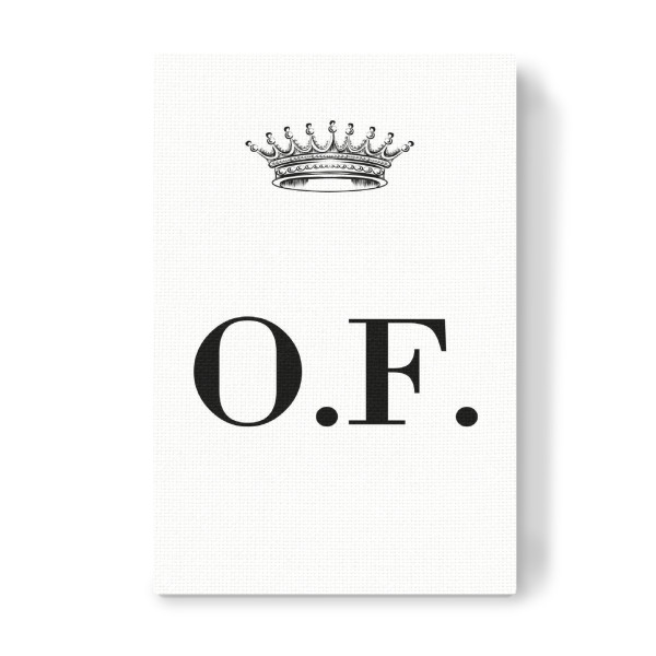 Leinwandbild "Queen OF" artboxONE - Schwarzweiß,Buchstaben