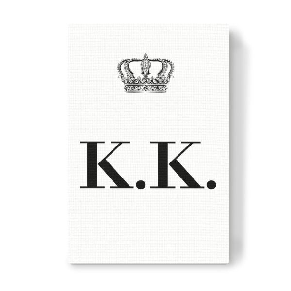 Leinwandbild "King KK" artboxONE - Schwarzweiß,Buchstaben