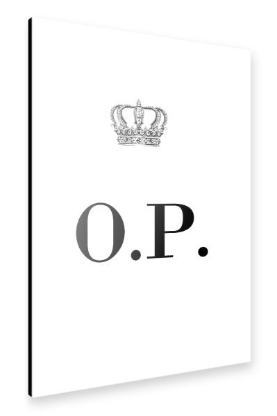 Alu-Dibond "King OP" 30x20 cm artboxONE