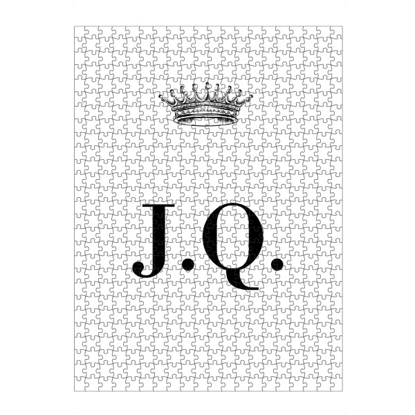 Puzzle Ravensburger "Queen JQ" artboxONE - Schwarzweiß,Buchstaben