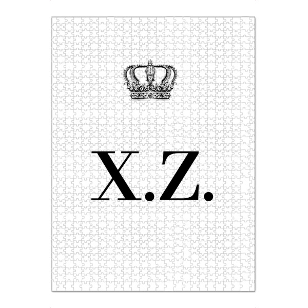 Puzzle Ravensburger "King XZ" artboxONE - Schwarzweiß,Buchstaben
