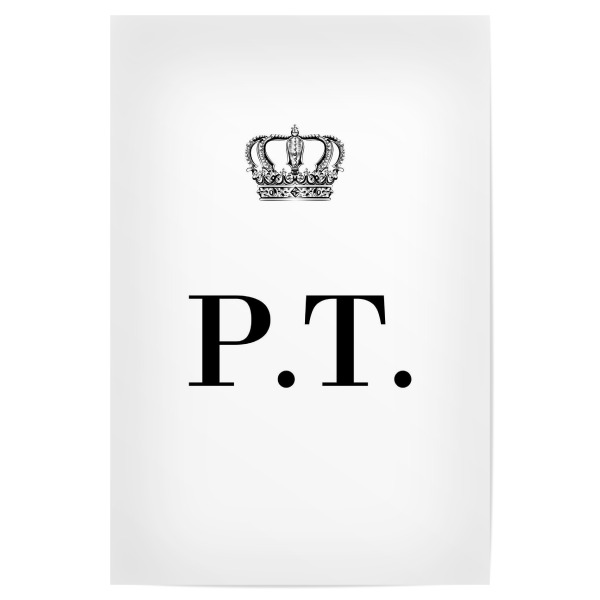 Poster "King PT" artboxONE - Schwarzweiß,Buchstaben