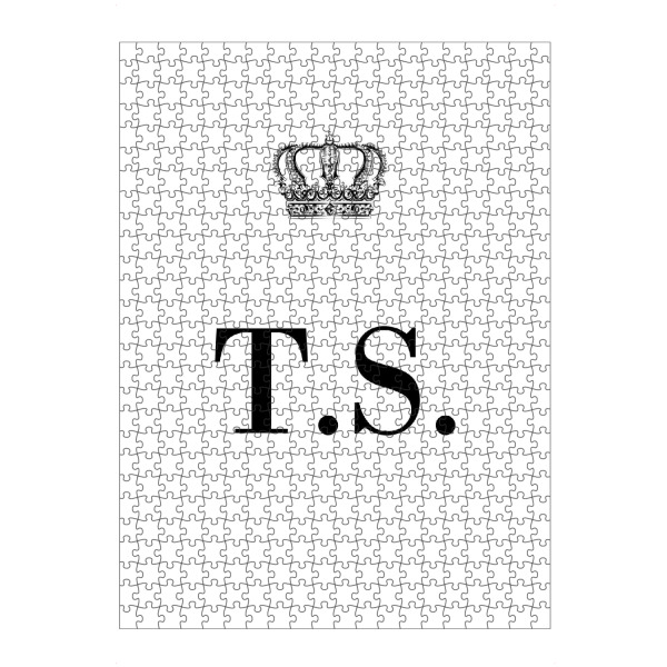 artboxONE Puzzle "King TS" artboxONE - Schwarzweiß,Buchstaben