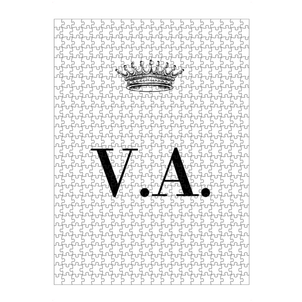 artboxONE Puzzle "Queen VA" artboxONE - Schwarzweiß,Buchstaben