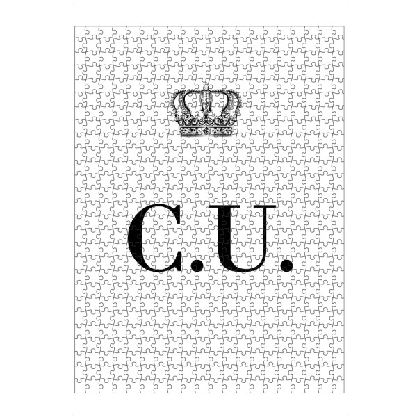 Puzzle Ravensburger "King CU" artboxONE - Schwarzweiß,Buchstaben