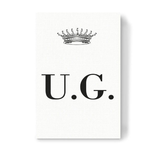 Leinwandbild "Queen UG" artboxONE - Schwarzweiß,Buchstaben