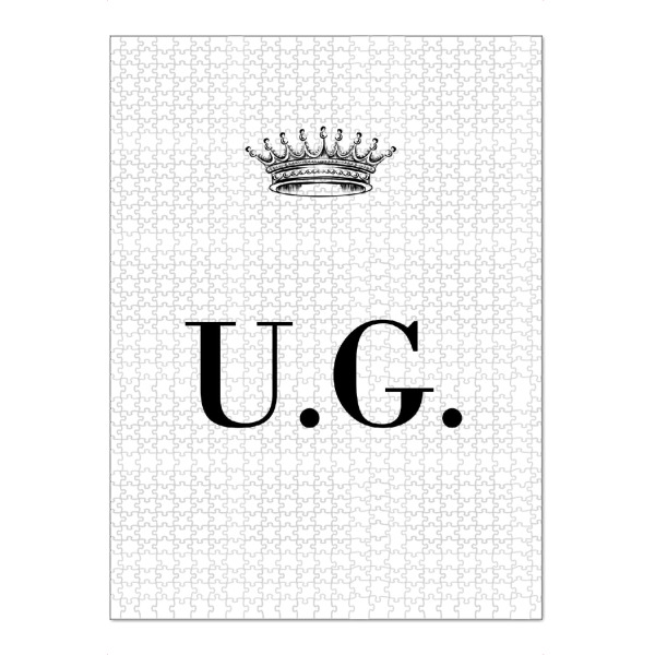 Puzzle Ravensburger "Queen UG" artboxONE - Schwarzweiß,Buchstaben