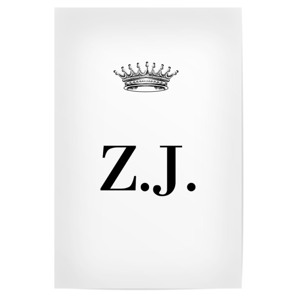 Poster 30x20 cm "Queen ZJ" artboxONE - Schwarzweiß,Buchstaben