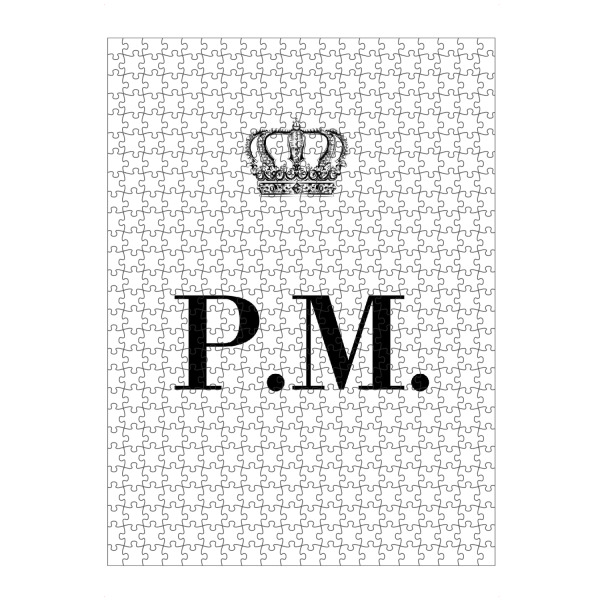 Puzzle Ravensburger "King PM" artboxONE - Schwarzweiß,Buchstaben