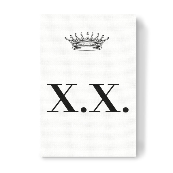 Leinwandbild "Queen XX" artboxONE - Schwarzweiß,Buchstaben