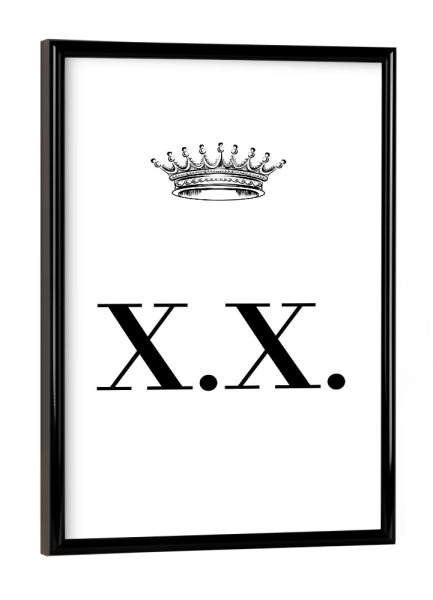 Poster mit schwarzem Rahmen "Queen XX" artboxONE - Schwarzweiß,Buchstaben