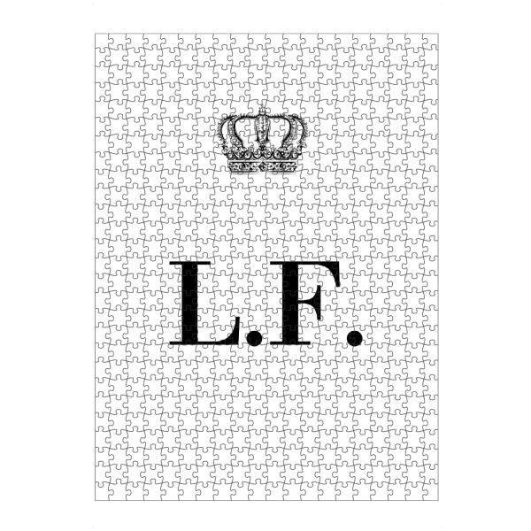 Puzzle Ravensburger "King LF" artboxONE - Schwarzweiß,Buchstaben