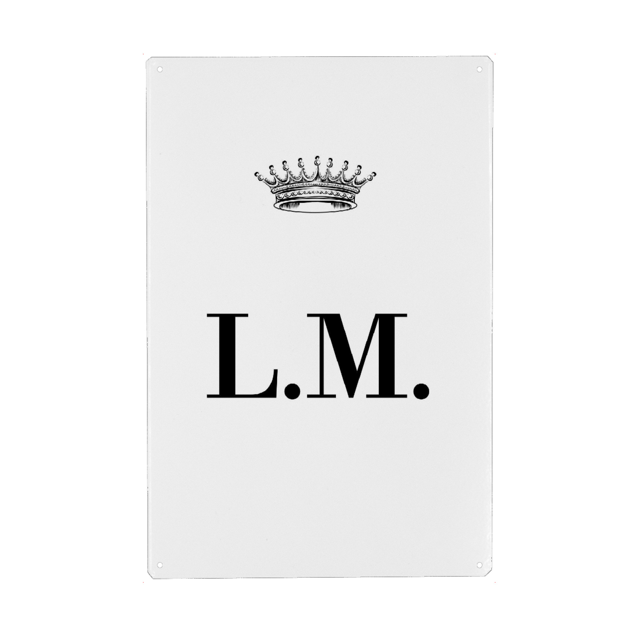 Metall Poster "Queen LM" artboxONE - Schwarzweiß,Buchstaben