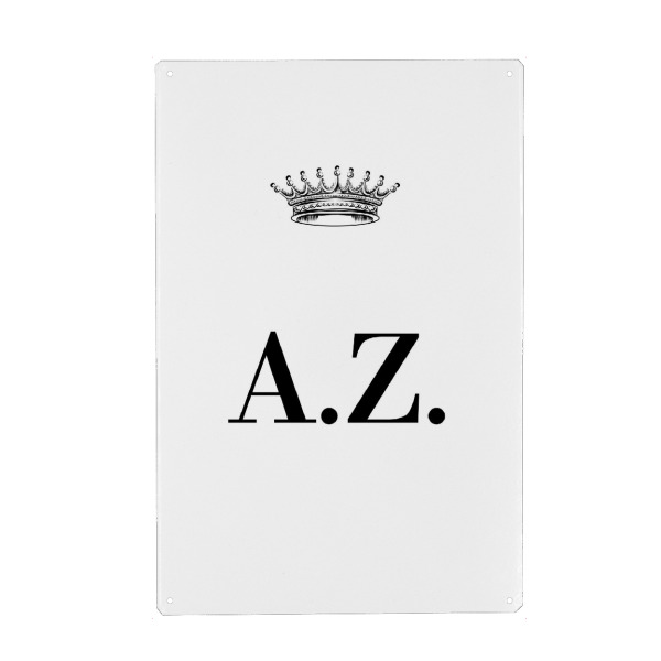 Holzbild "Queen AZ" artboxONE - Schwarzweiß,Buchstaben