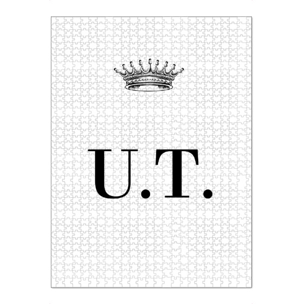 Puzzle Ravensburger "Queen UT" artboxONE - Schwarzweiß,Buchstaben