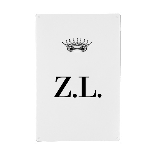 Metall Poster "Queen ZL" artboxONE - Schwarzweiß,Buchstaben