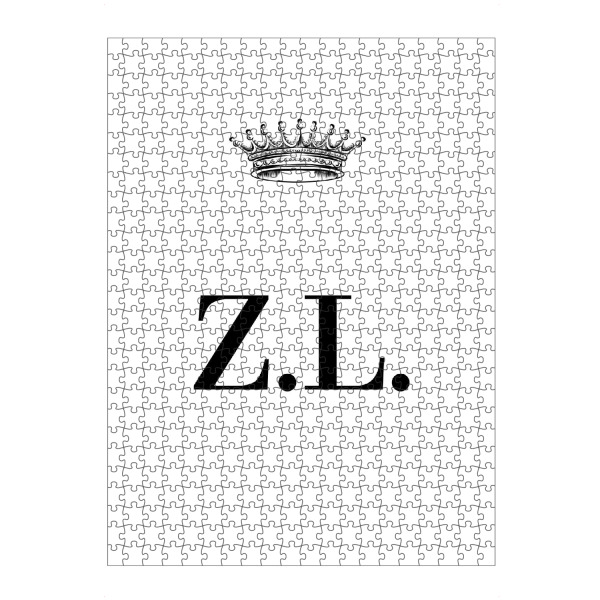 Puzzle Ravensburger "Queen ZL" artboxONE - Schwarzweiß,Buchstaben