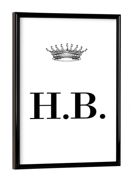 Poster mit schwarzem Rahmen "Queen HB" artboxONE - Schwarzweiß,Buchstaben