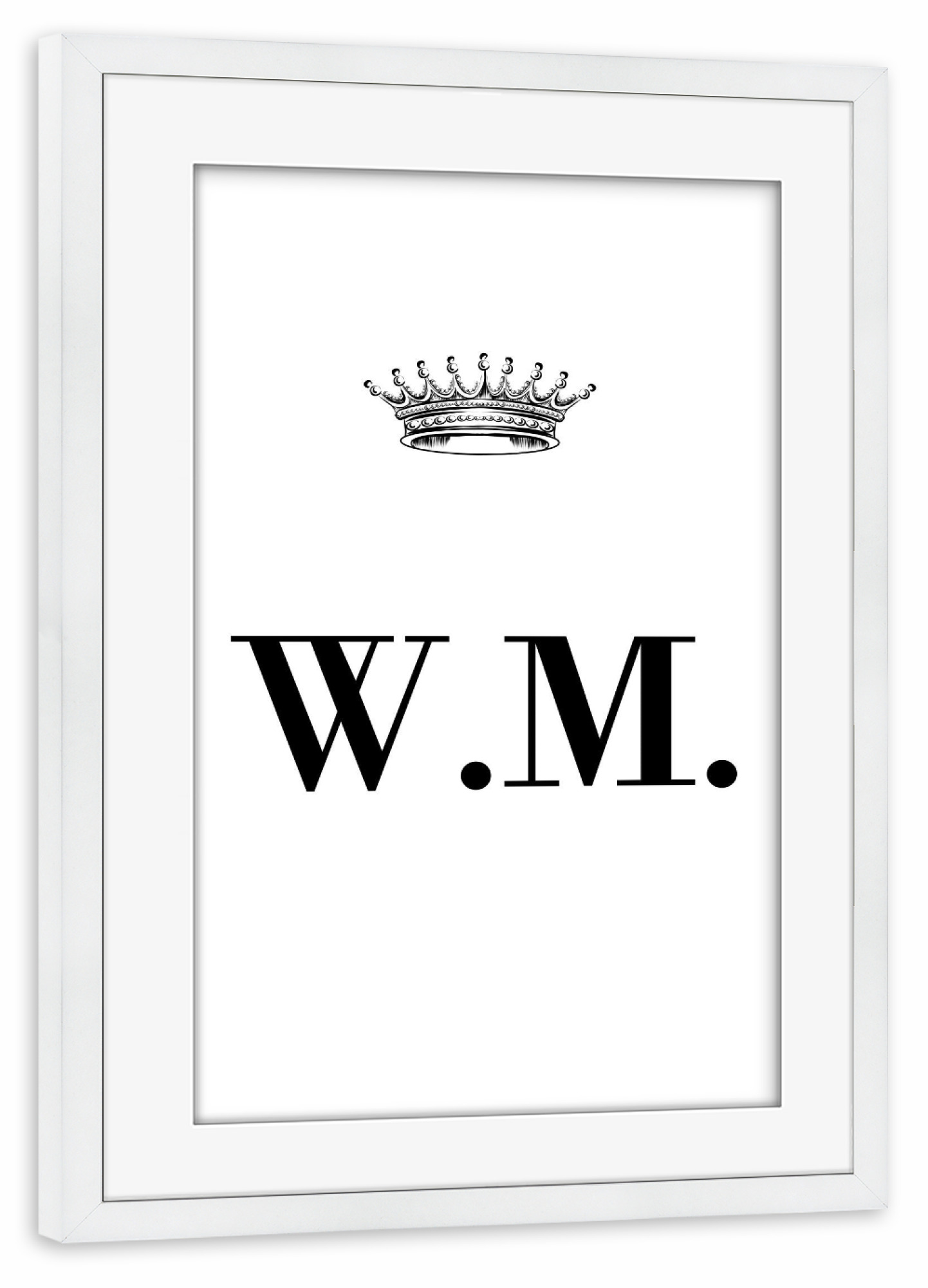 Poster mit Rahmen weiß "Queen WM" artboxONE - Schwarzweiß,Buchstaben