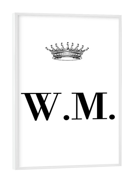 Poster mit weißem Rahmen "Queen WM" artboxONE - Schwarzweiß,Buchstaben