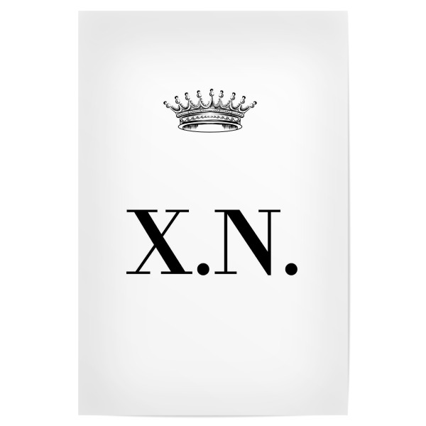 Poster 30x20 cm "Queen XN" artboxONE - Schwarzweiß,Buchstaben
