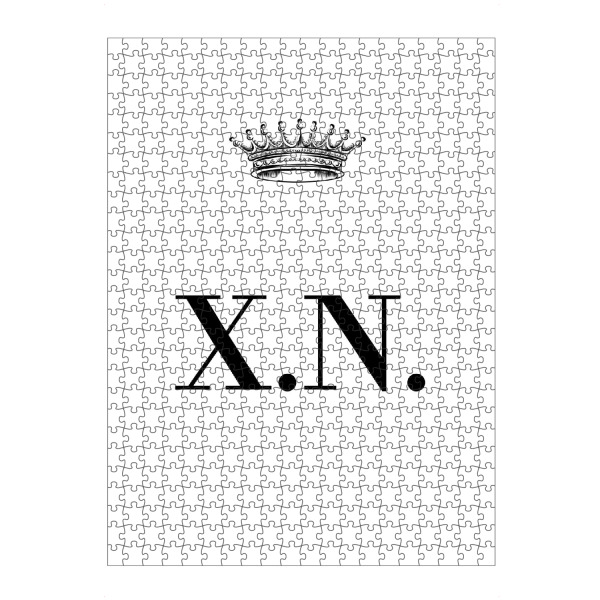 artboxONE Puzzle "Queen XN" artboxONE - Schwarzweiß,Buchstaben
