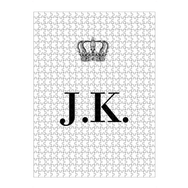 Puzzle Ravensburger "King JK" artboxONE - Schwarzweiß,Buchstaben