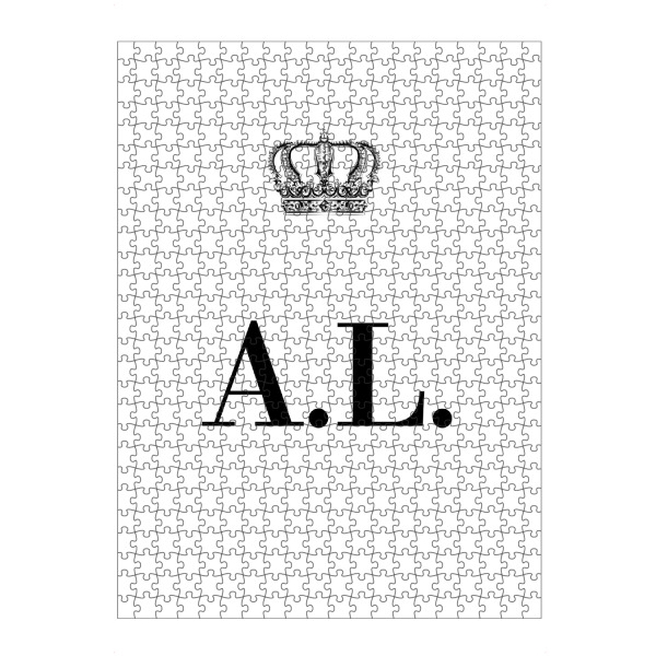 Puzzle Ravensburger "King AL" artboxONE - Schwarzweiß,Buchstaben