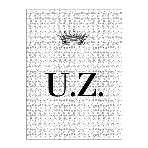 Puzzle Ravensburger "Queen UZ" artboxONE - Schwarzweiß,Buchstaben