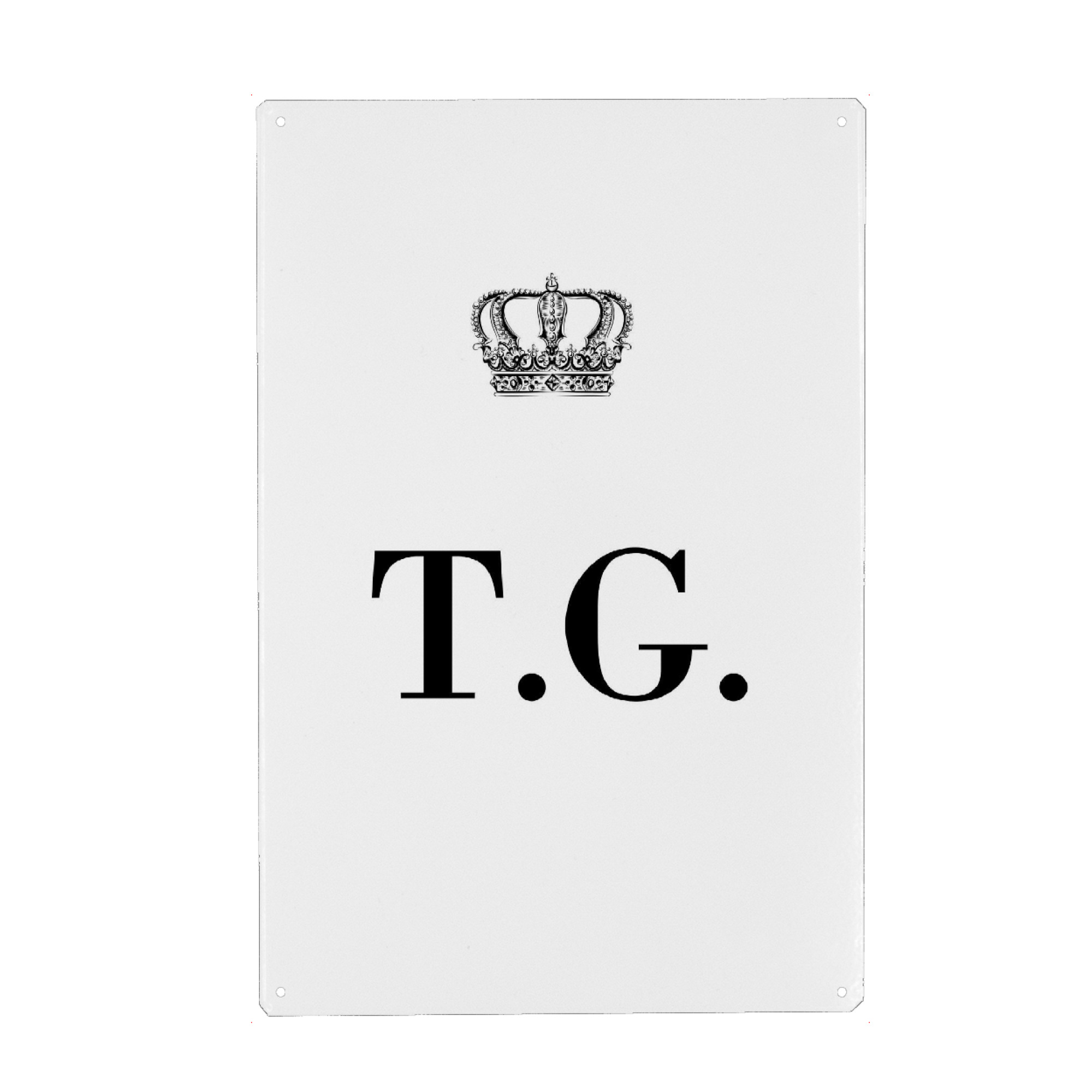 Holzbild "King TG" artboxONE - Schwarzweiß,Buchstaben