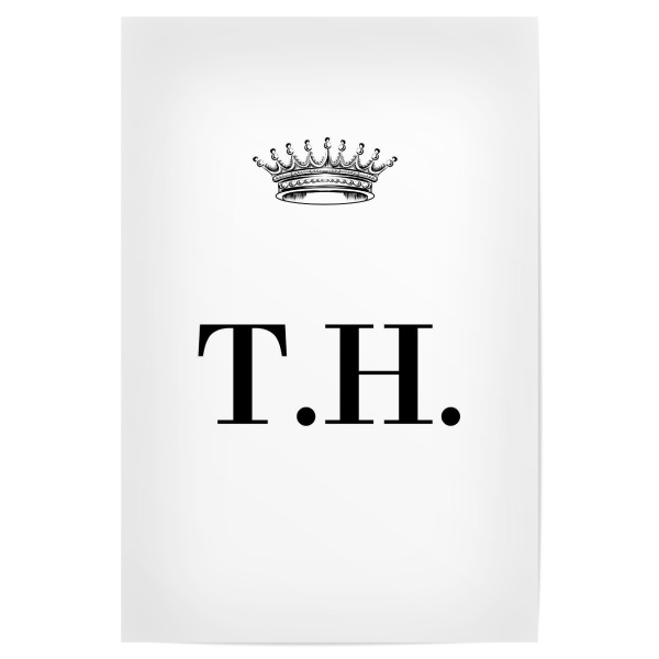 Poster 30x20 cm "Queen TH" artboxONE - Schwarzweiß,Buchstaben