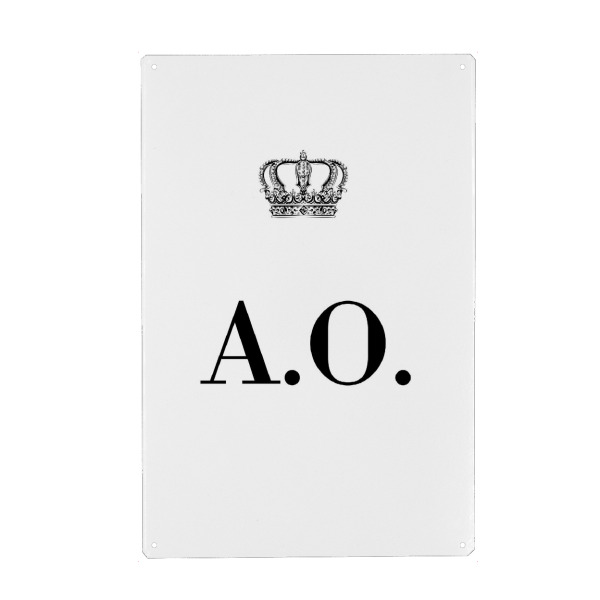 Holzbild "King AO" artboxONE - Schwarzweiß,Buchstaben