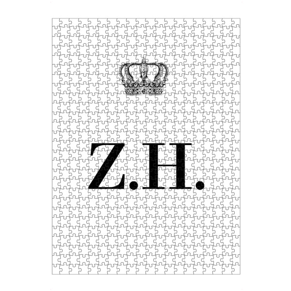 artboxONE Puzzle "King ZH" artboxONE - Schwarzweiß,Buchstaben