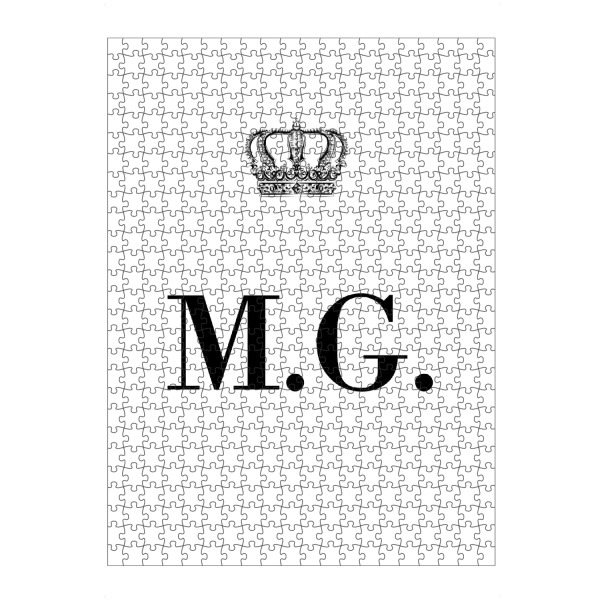 artboxONE Puzzle "King MG" artboxONE - Schwarzweiß,Buchstaben