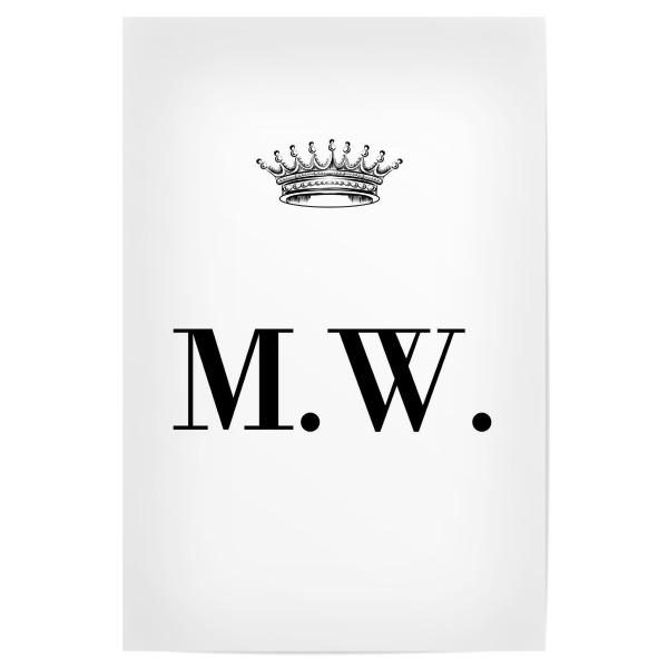 Poster 30x20 cm "Queen MW" artboxONE - Schwarzweiß,Buchstaben