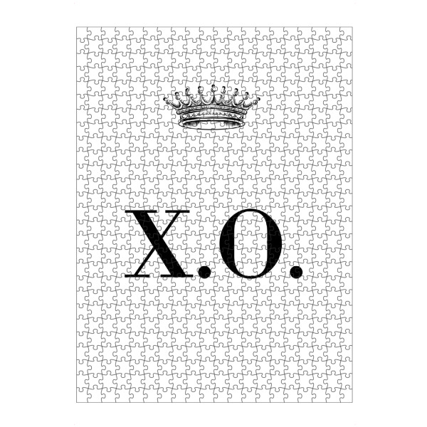 Puzzle Ravensburger "Queen XO" artboxONE - Schwarzweiß,Buchstaben