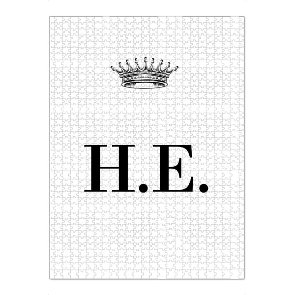 Puzzle Ravensburger "Queen HE" artboxONE - Schwarzweiß,Buchstaben