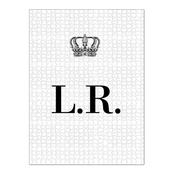 Puzzle Ravensburger "King LR" artboxONE - Schwarzweiß,Buchstaben