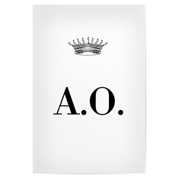 Poster "Queen AO" artboxONE - Schwarzweiß,Buchstaben
