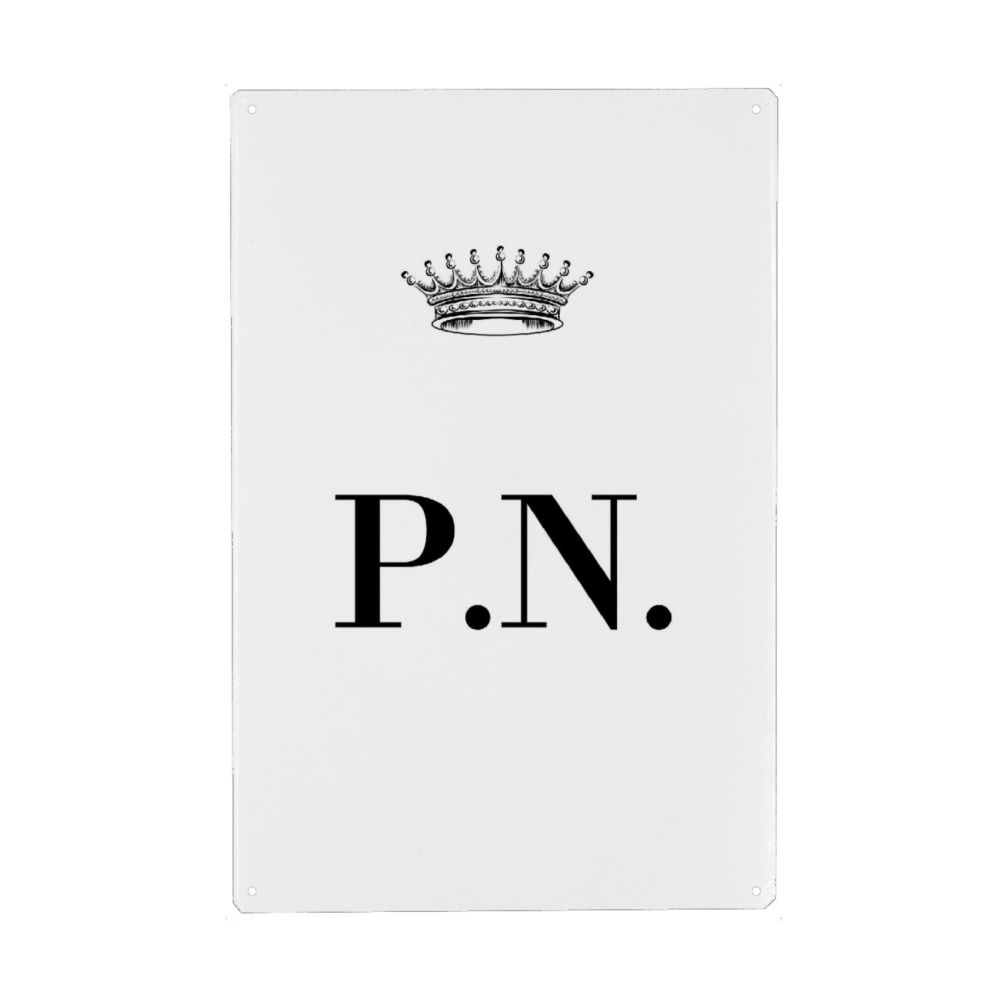 Metall Poster "Queen PN" artboxONE - Schwarzweiß,Buchstaben