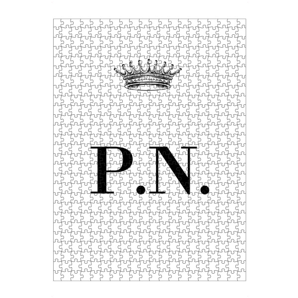 Puzzle Ravensburger "Queen PN" artboxONE - Schwarzweiß,Buchstaben