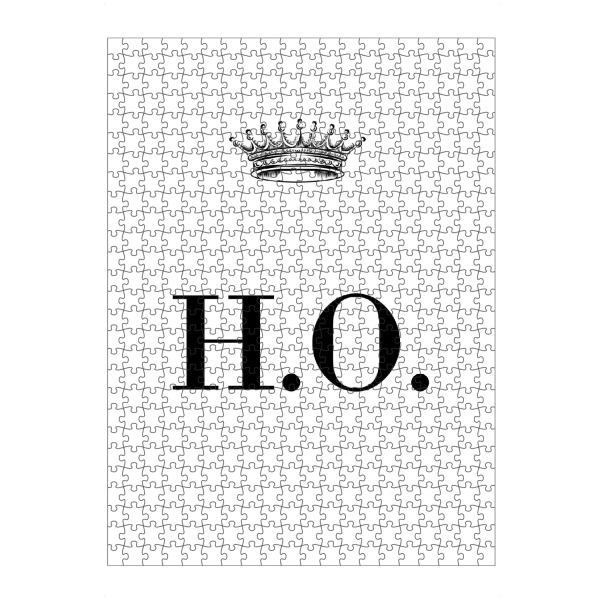 artboxONE Puzzle "Queen HO" artboxONE - Schwarzweiß,Buchstaben