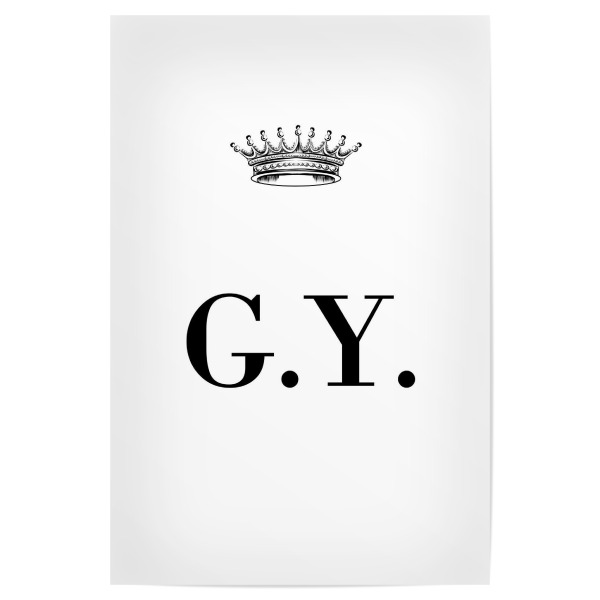 Poster 30x20 cm "Queen GY" artboxONE - Schwarzweiß,Buchstaben