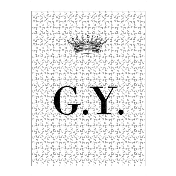 artboxONE Puzzle "Queen GY" artboxONE - Schwarzweiß,Buchstaben