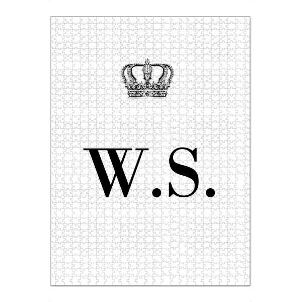 Puzzle Ravensburger "King WS" artboxONE - Schwarzweiß,Buchstaben