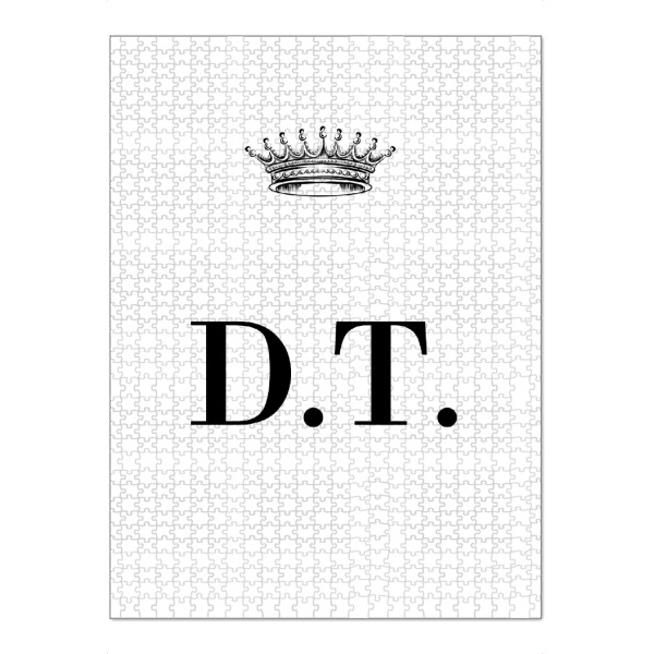 Puzzle Ravensburger "Queen DT" artboxONE - Schwarzweiß,Buchstaben