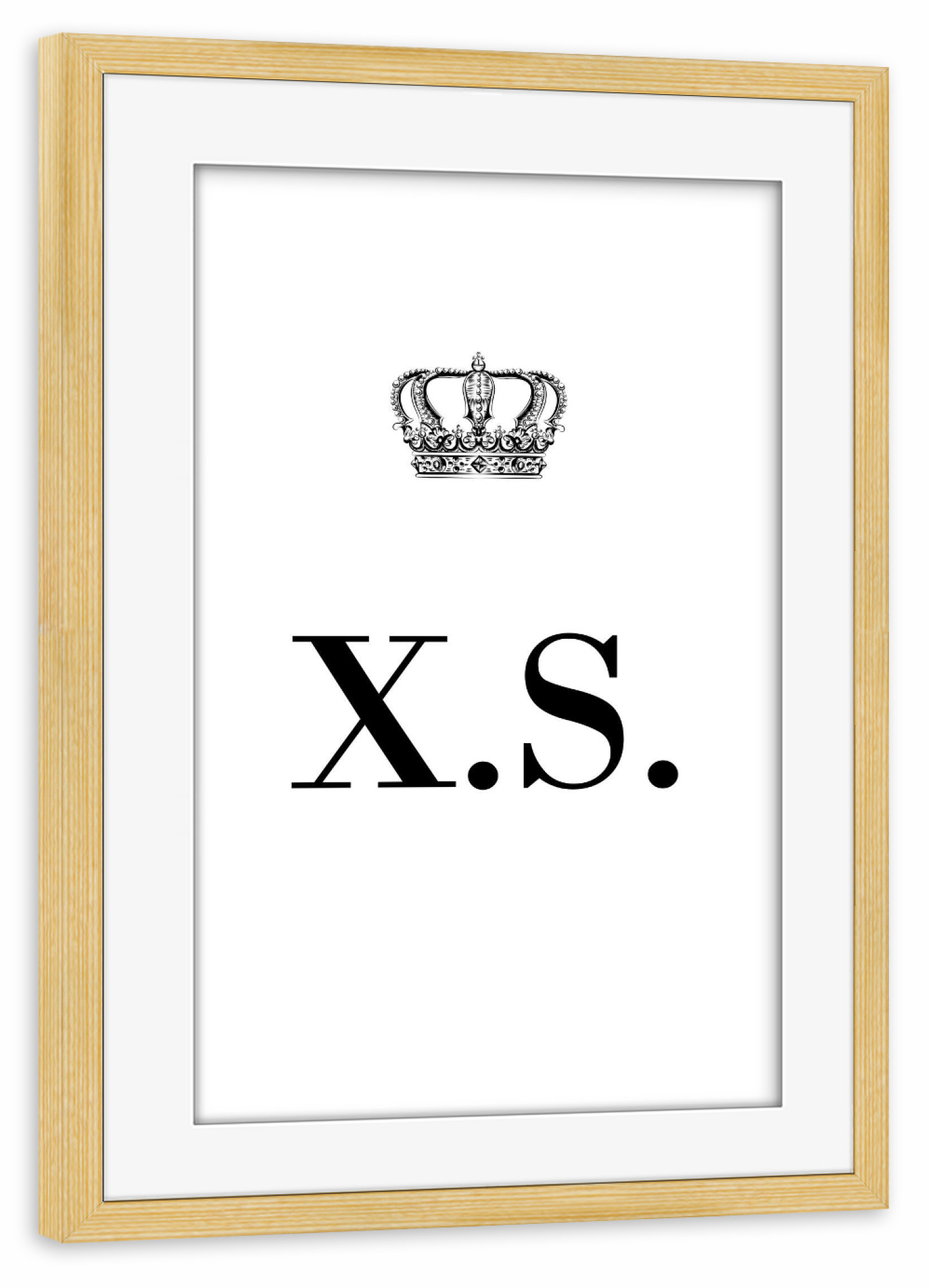 Poster mit Rahmen kiefer "King XS" artboxONE - Schwarzweiß,Buchstaben